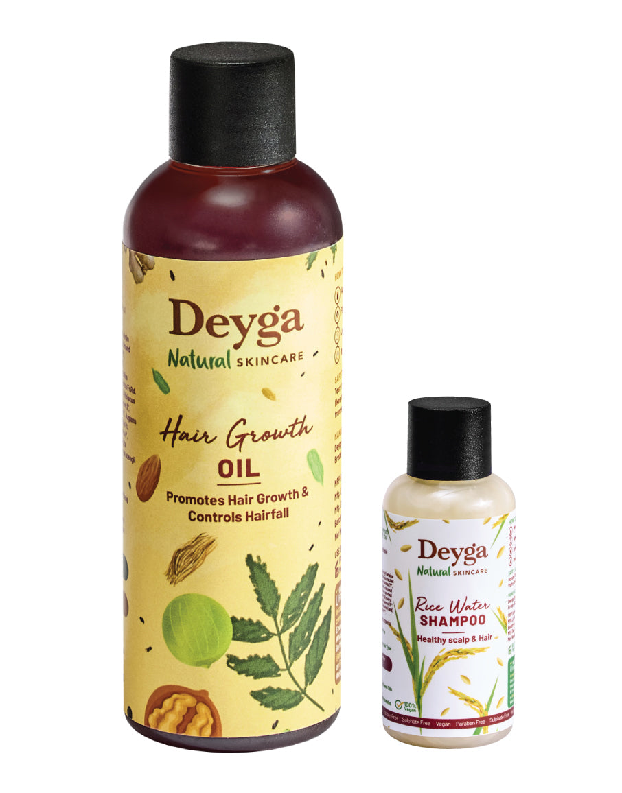 Deyga Hair growth oil and rice water shampoo